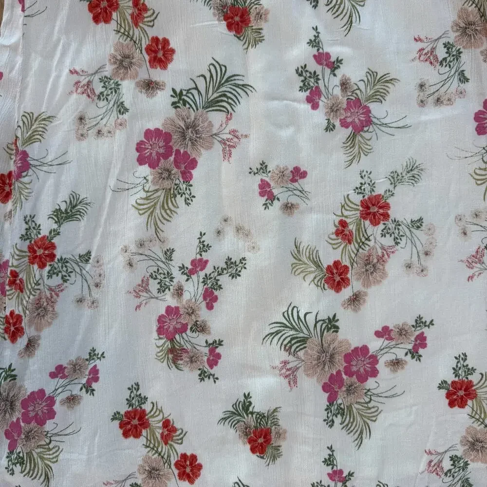 NWT O'Neill Ashley Floral High-Low Dress Girls L White Sundress Cotton Lined